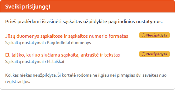 Ką matote prisijungę