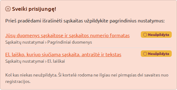 Ką matote prisijungę